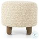 Aniston Solema Cream Round Ottoman