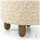 Aniston Solema Cream Round Ottoman