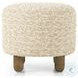 Aniston Solema Cream Round Ottoman