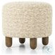 Aniston Solema Cream Round Ottoman