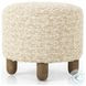 Aniston Solema Cream Round Ottoman
