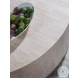 Cassio White Travertine Round Cocktail Table