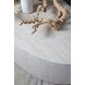Cassio Creamy White Oval Travertine Top Side Table
