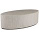 Cassio Creamy White Oval Travertine Top Cocktail Table