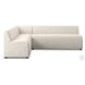 Augustine Capri Oatmeal Performance Fabric 100" L Shape Dining Banquette