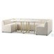 Augustine Capri Oatmeal Performance Fabric 120" U Shape Dining Banquette