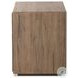 Leo Rustic Grey Veneer 3 Drawer Nightstand