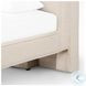Mitchell Thames Cream Performance Fabric Queen Upholstered Bed