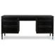 Toulouse Distressed Black 7 Drawer Executive Desk