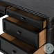 Toulouse Distressed Black 7 Drawer Executive Desk