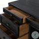 Toulouse Distressed Black 7 Drawer Executive Desk