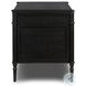 Toulouse Distressed Black 7 Drawer Executive Desk