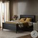 Toulouse Distressed Black Upholstered Bedroom Set