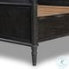Toulouse Distressed Black King Upholstered Bed