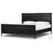 Toulouse Distressed Black King Upholstered Bed