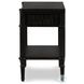 Toulouse Distressed Black Oak 1 Drawer Nightstand
