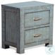 Saddle and Sage Blue 2 Drawer Nightstand