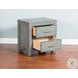 Saddle and Sage Blue 2 Drawer Nightstand