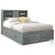 Saddle and Sage Blue Full Storage Platform Bed
