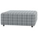 Chappy Chambray Castered Cocktail Square Ottoman