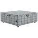 Chappy Chambray Castered Cocktail Square Ottoman
