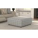 Chappy Chambray Castered Cocktail Square Ottoman