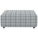 Chappy Chambray Castered Cocktail Square Ottoman