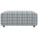 Chappy Chambray Castered Cocktail Square Ottoman