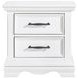 York White 2 Drawer Nightstand