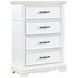 York White 4 Drawer Chest