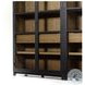 Millie Matte Black 4 Glass Door Double Cabinet