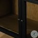 Millie Matte Black 4 Glass Door Double Cabinet