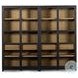 Millie Matte Black 4 Glass Door Double Cabinet