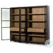 Millie Matte Black 4 Glass Door Double Cabinet