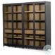 Millie Matte Black 4 Glass Door Double Cabinet