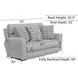 Chappy Pebble Lay Flat Reclining Loveseat