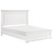 York White California King Panel Bed