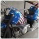 Glory Days 70" Patriotic American Flag Motorcycle Bar Console Table