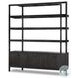 Reza Worn Black Parawood Wide Bookcase