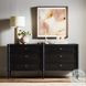 Toulouse Distressed Black 6 Drawer Dresser