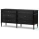 Toulouse Distressed Black 6 Drawer Dresser