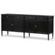 Toulouse Distressed Black 4 Door Sideboard