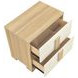 Sterling Natural and White 2 Drawer Nightstand