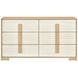 Sterling Natural and White 6 Drawer Dresser