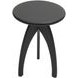 Aero Black Round Accent End Table