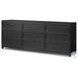 Millie Drifted Matte Black Veneer 9 Drawer Dresser