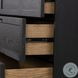 Millie Drifted Matte Black Veneer 6 Drawer Dresser