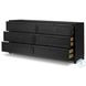 Millie Drifted Matte Black Veneer 6 Drawer Dresser