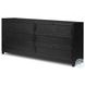 Millie Drifted Matte Black Veneer 6 Drawer Dresser