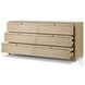 Millie Light Bleach Oak Veneer 6 Drawer Dresser
